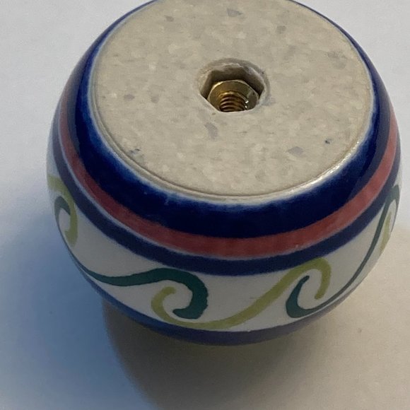 Ceramic Drawer Pull Knobs Cabinet Pulls Flower Floral Set of 11 Blue Green Pink - Picture 7 of 13